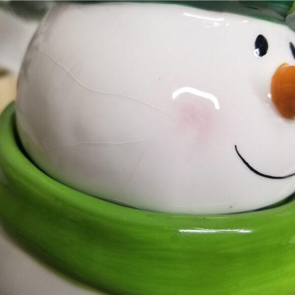 Ganz‎ Snowman Cookie Jar Christmas Holiday Decor Food Storage - Picture 15 of 16